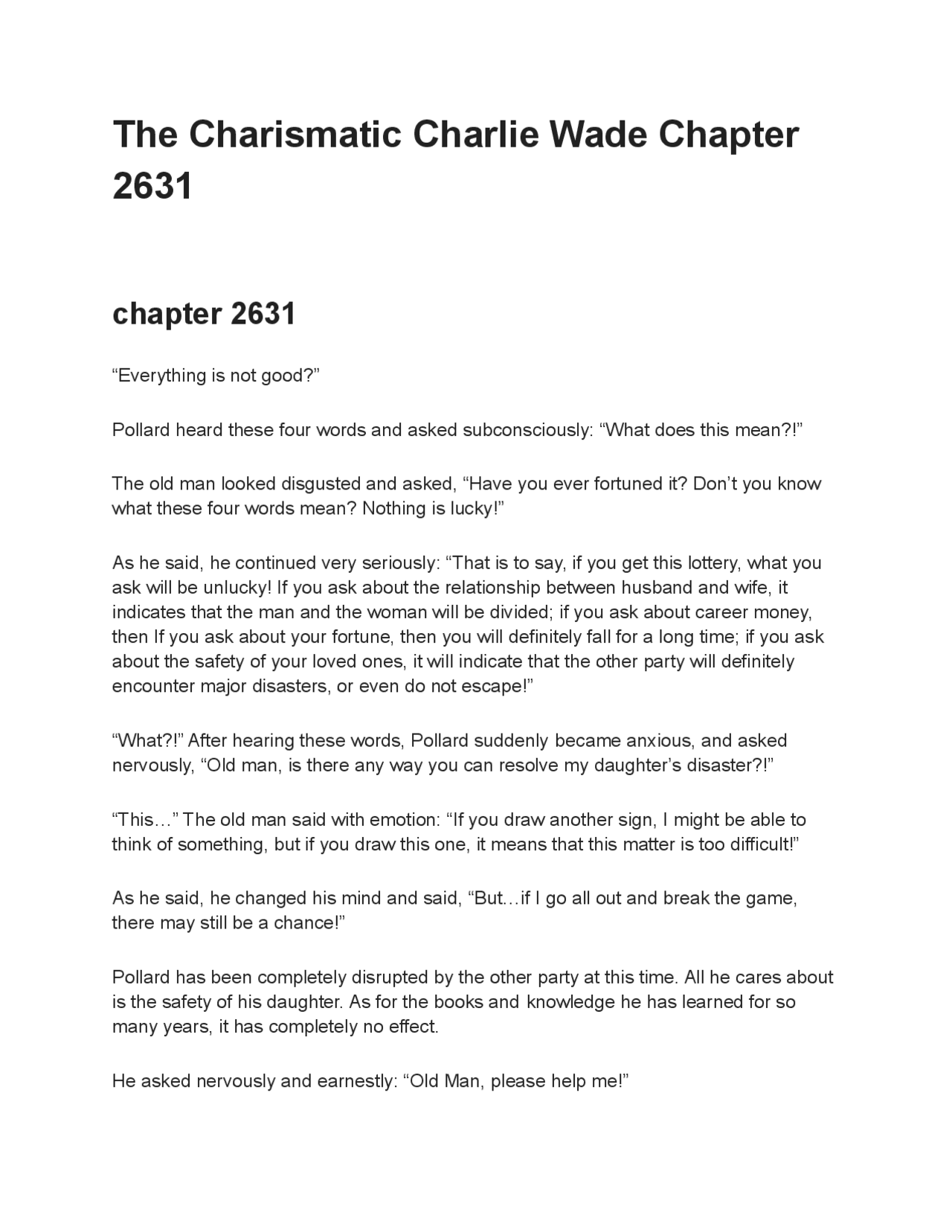 The Charismatic Charlie Wade Chapter 26312635 Diapositivas Economía