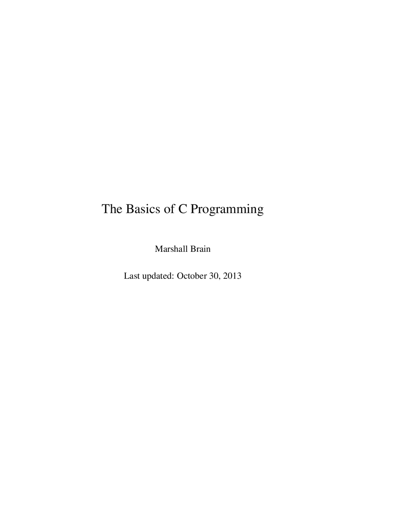 The Basics of C Programming | Study notes C programming - Docsity