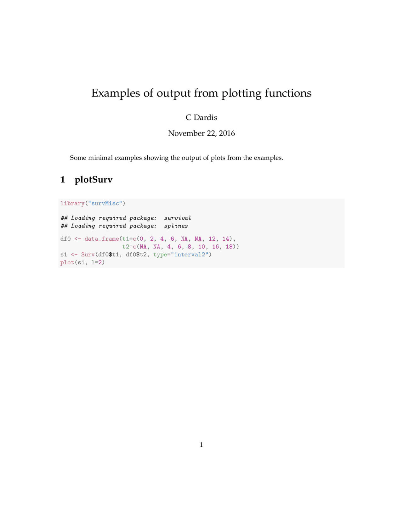 Examples of output from plotting functions | Study notes Advanced ...