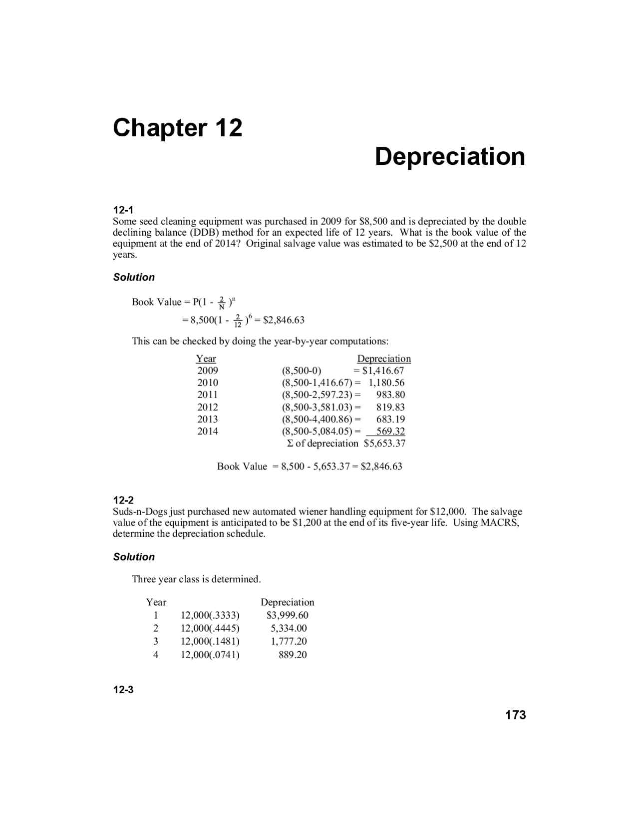 Chapter 12 Depreciation Lecture Notes Business Docsity