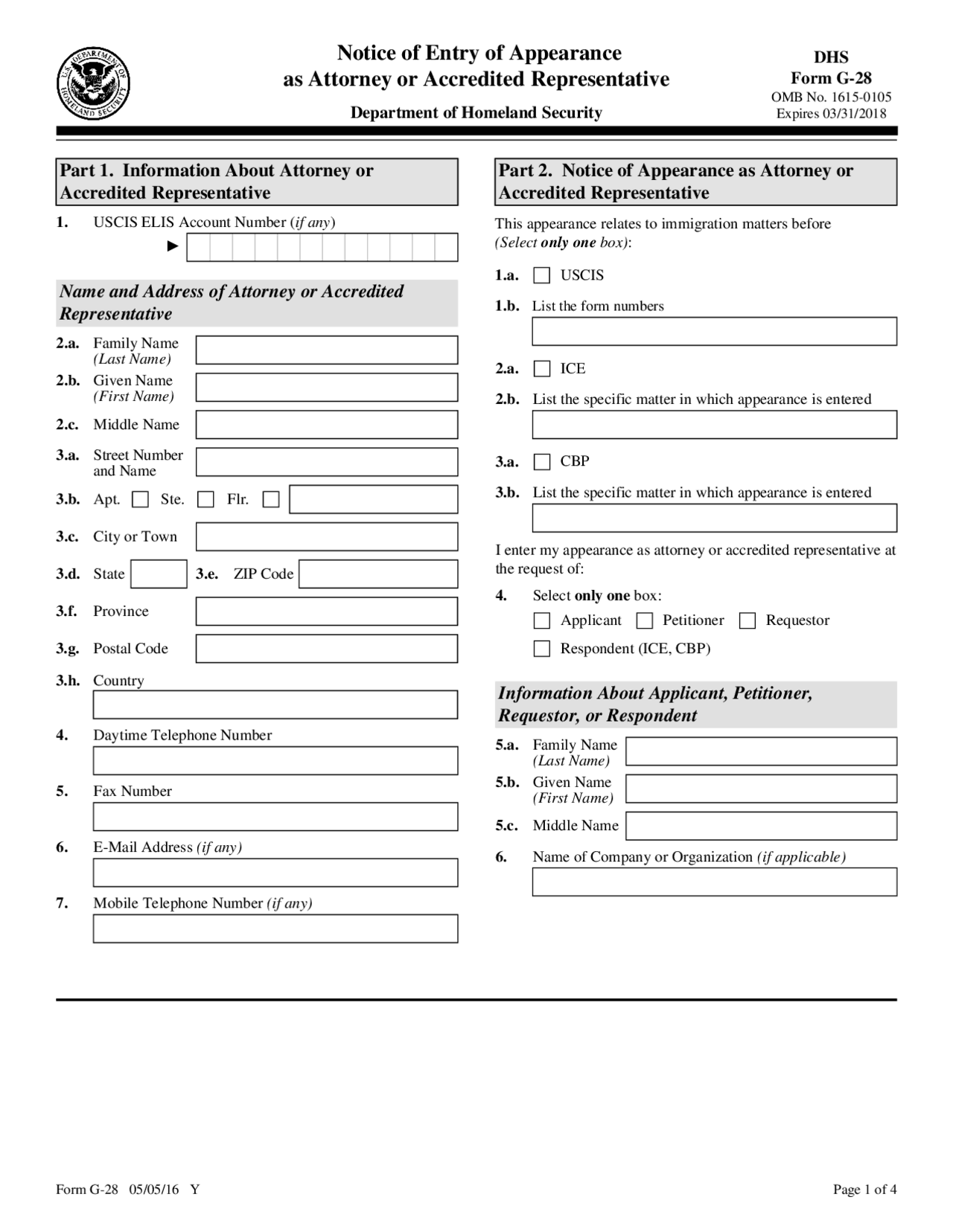 G-28 Form: Entry of Appearance for Immigration Representation | Lecture ...