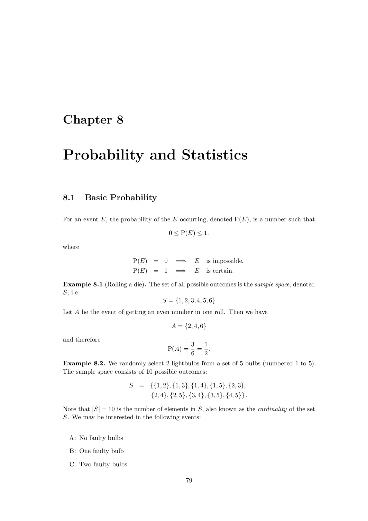 Probability and Statistics | Study notes Probability and Statistics ...