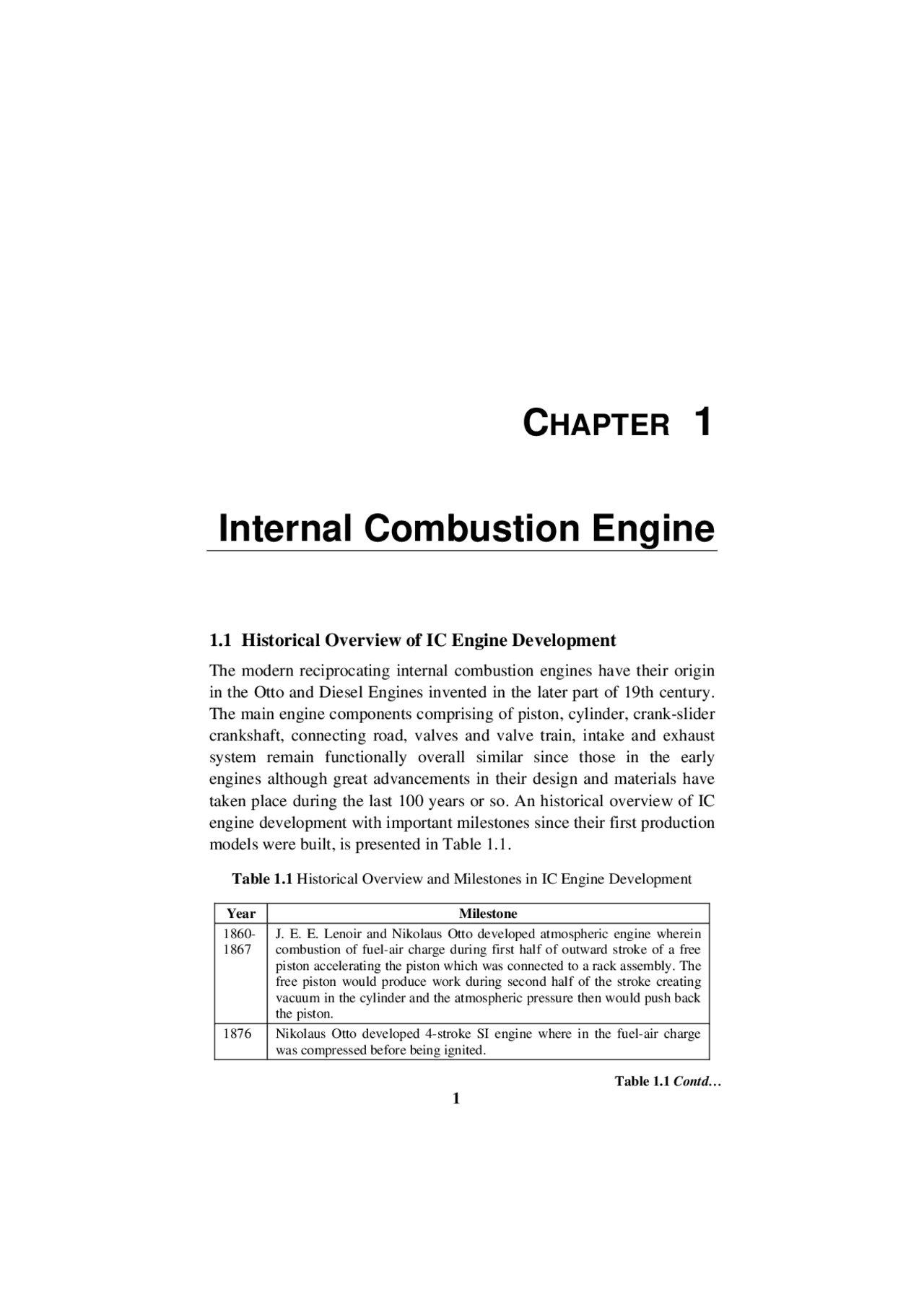 CHAPTER 1 Internal Combustion Engine | Study notes Construction | Docsity