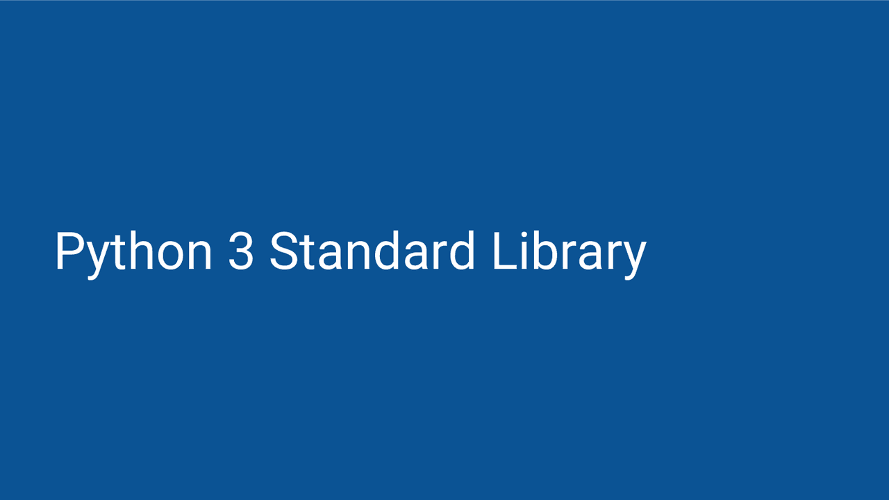 Python 3 Standard Library | Study notes Statistics | Docsity