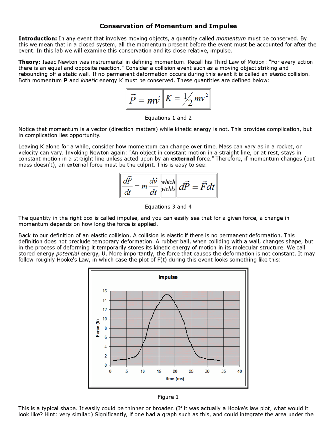 Conservation of Momentum and Impulse | Study notes Law | Docsity