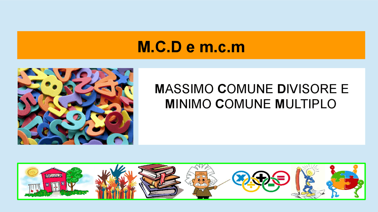 Come trovare M.C.D e m.c.m Appunti di Matematica Docsity