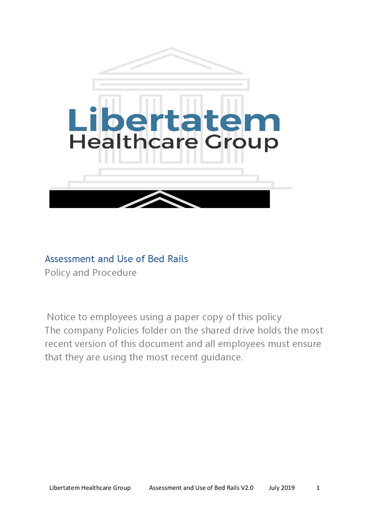 Bed Rails Consent Assessment and Use of Bed Rails | Libertatem Healthcare | Schemes and ...