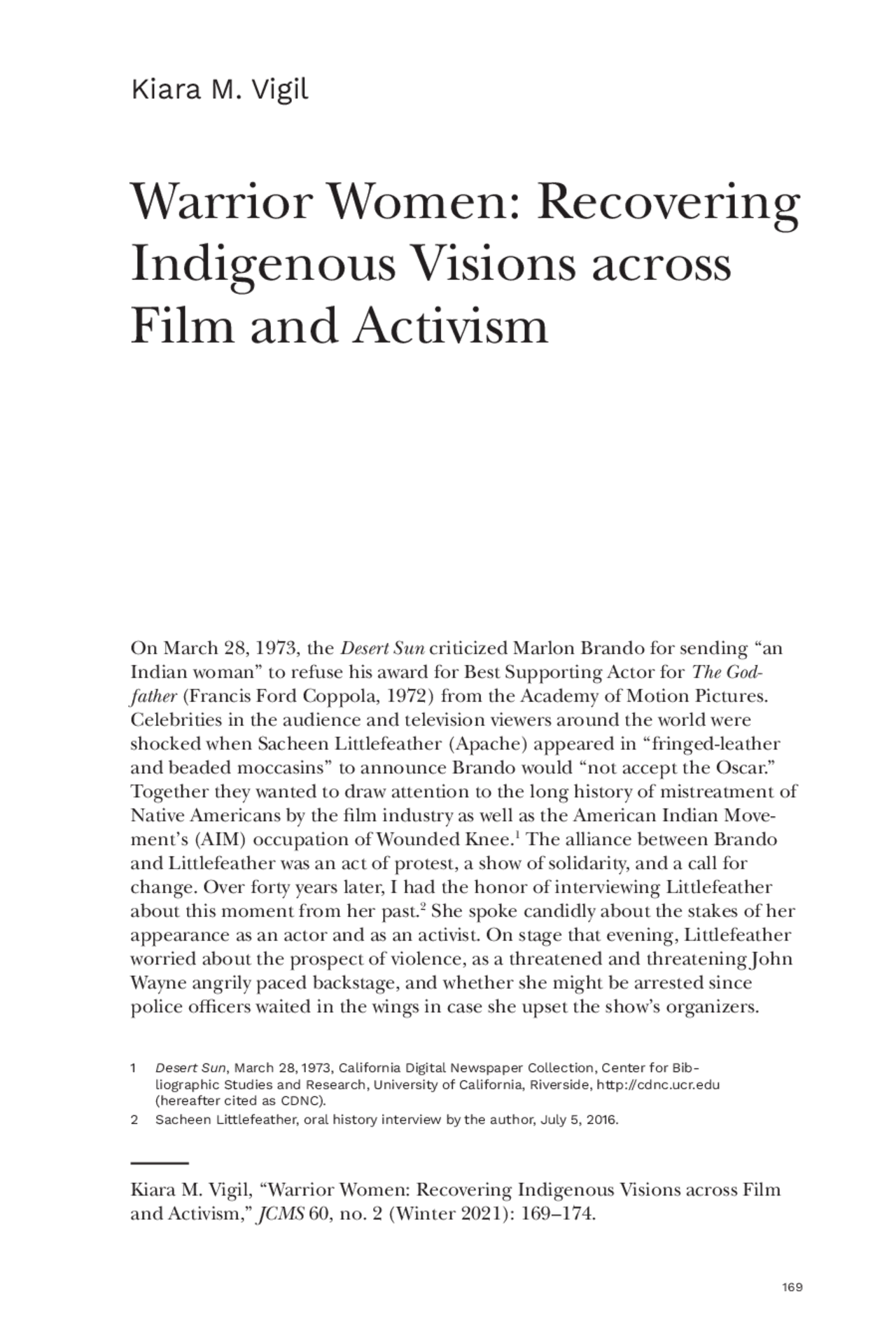 Recovering Indigenous Visions across Film and Activism | Study Guides ...