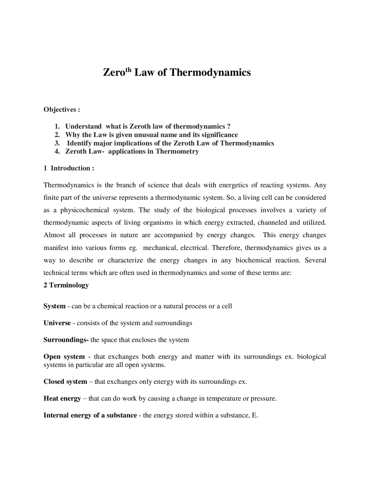 Understanding Temperature and the Zeroth Law of Thermodynamics ...