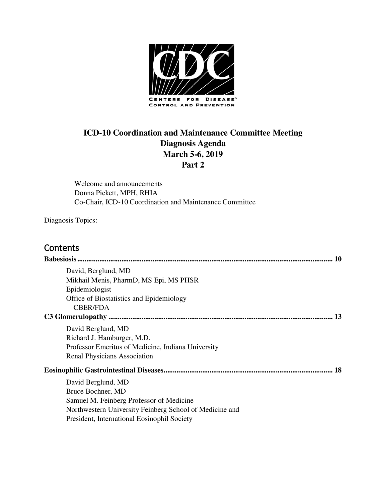 ICD-10 Coordination and Maintenance Committee Meeting | Exams Medicine ...