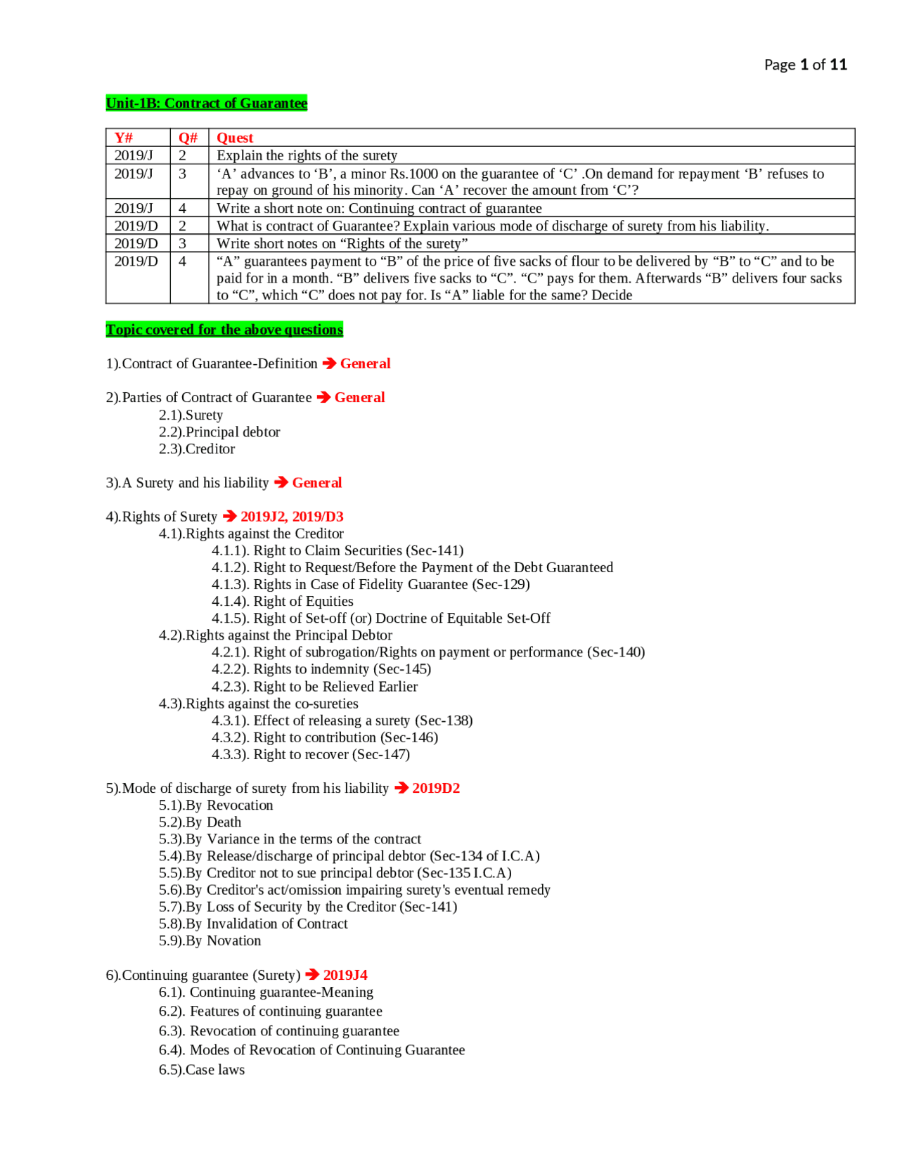 Special contract - Contract of Guarantee | Assignments Contract Law ...