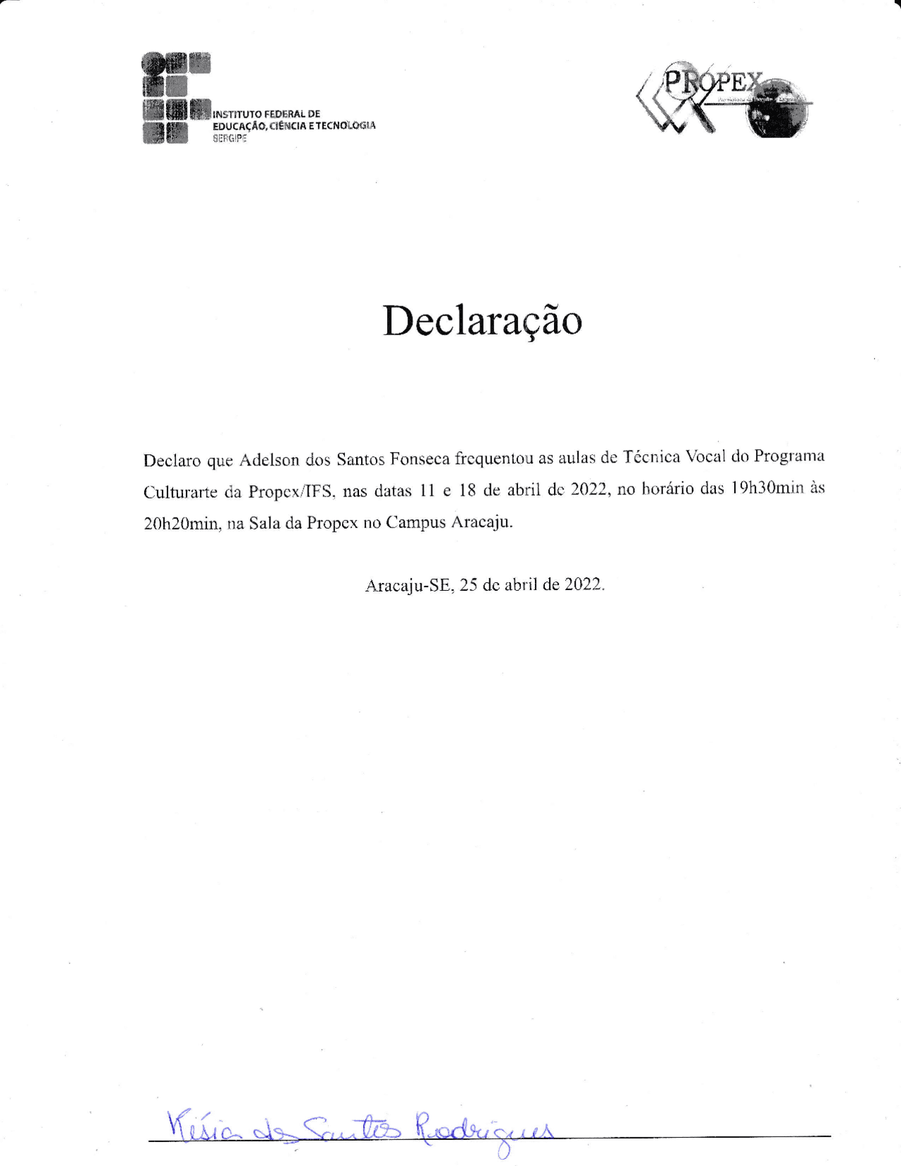 Modelo de declaraçao do aluno | Esquemas Gestão de Recursos Humanos