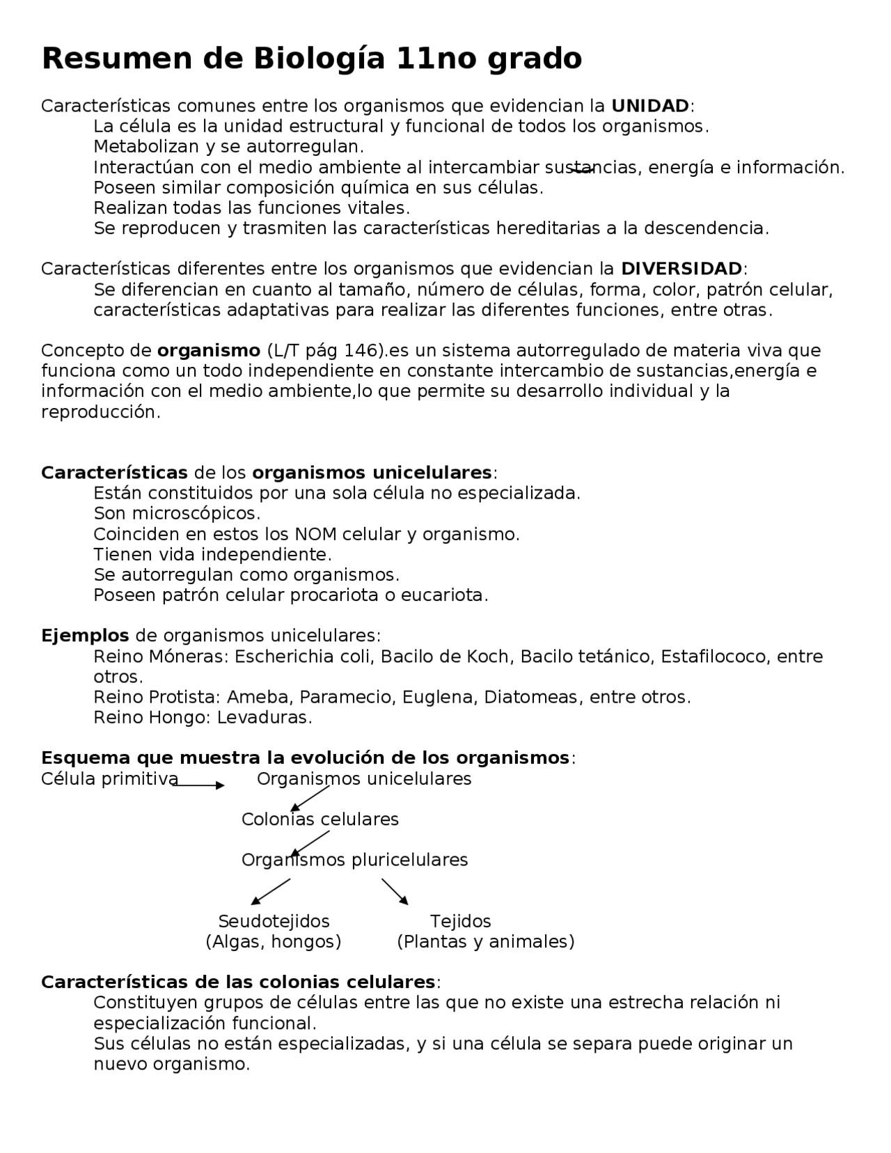 Resumen de Biología 2do año | Resúmenes de Biología | Docsity