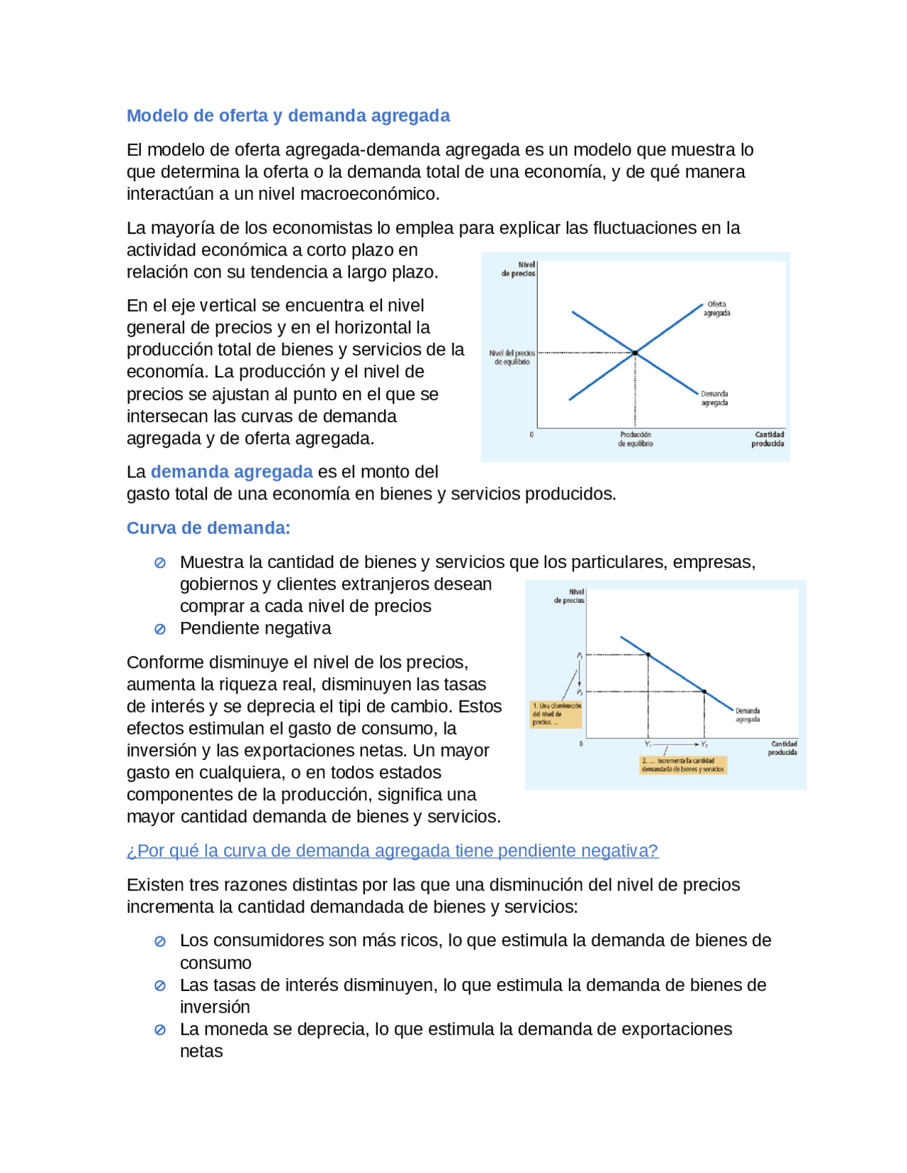 Modelo De Oferta Y Demanda Agregada