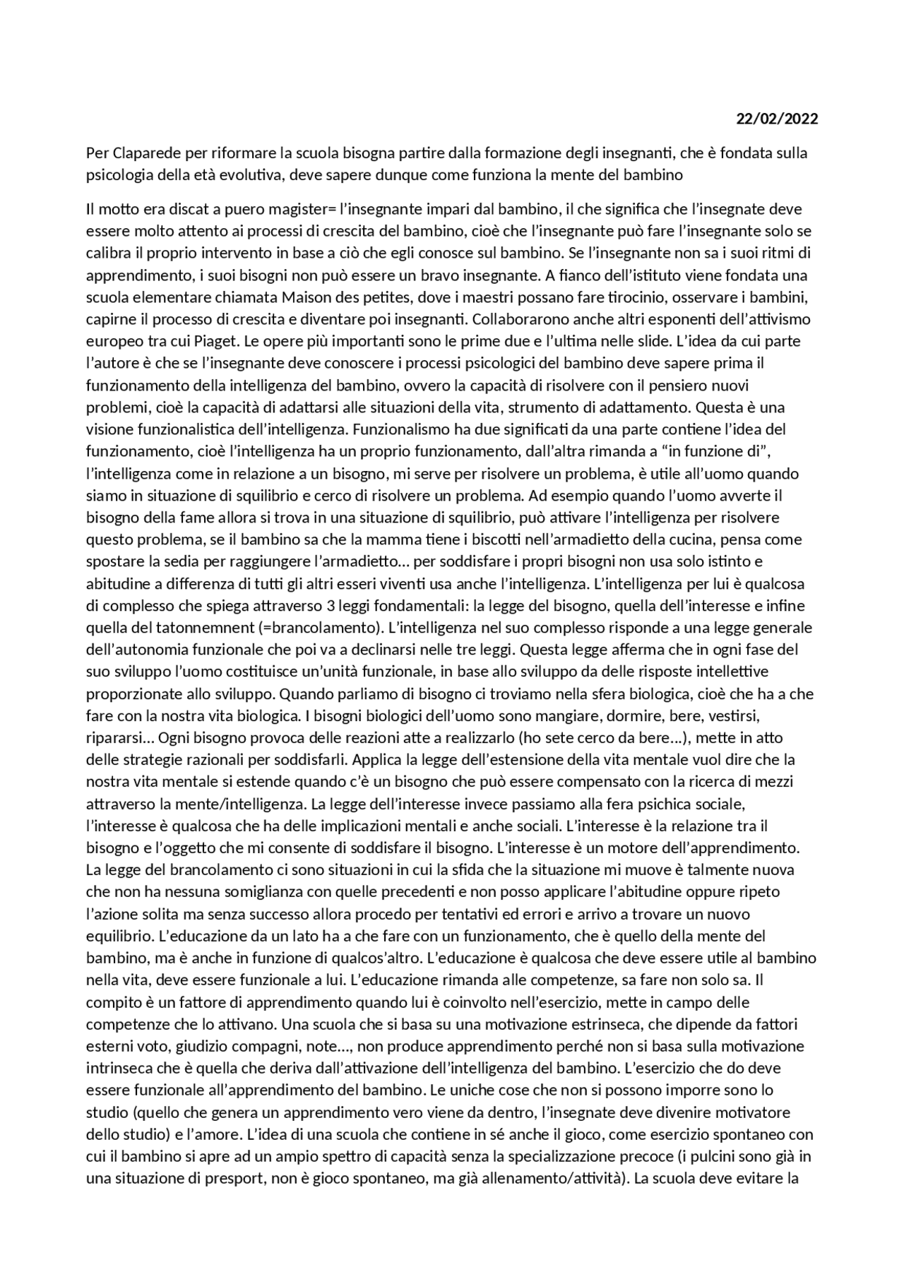 STORIA DELLA SCUOLA E DELLE ISTITUZIONI APPUNTI 2 SEMESTRE Appunti di