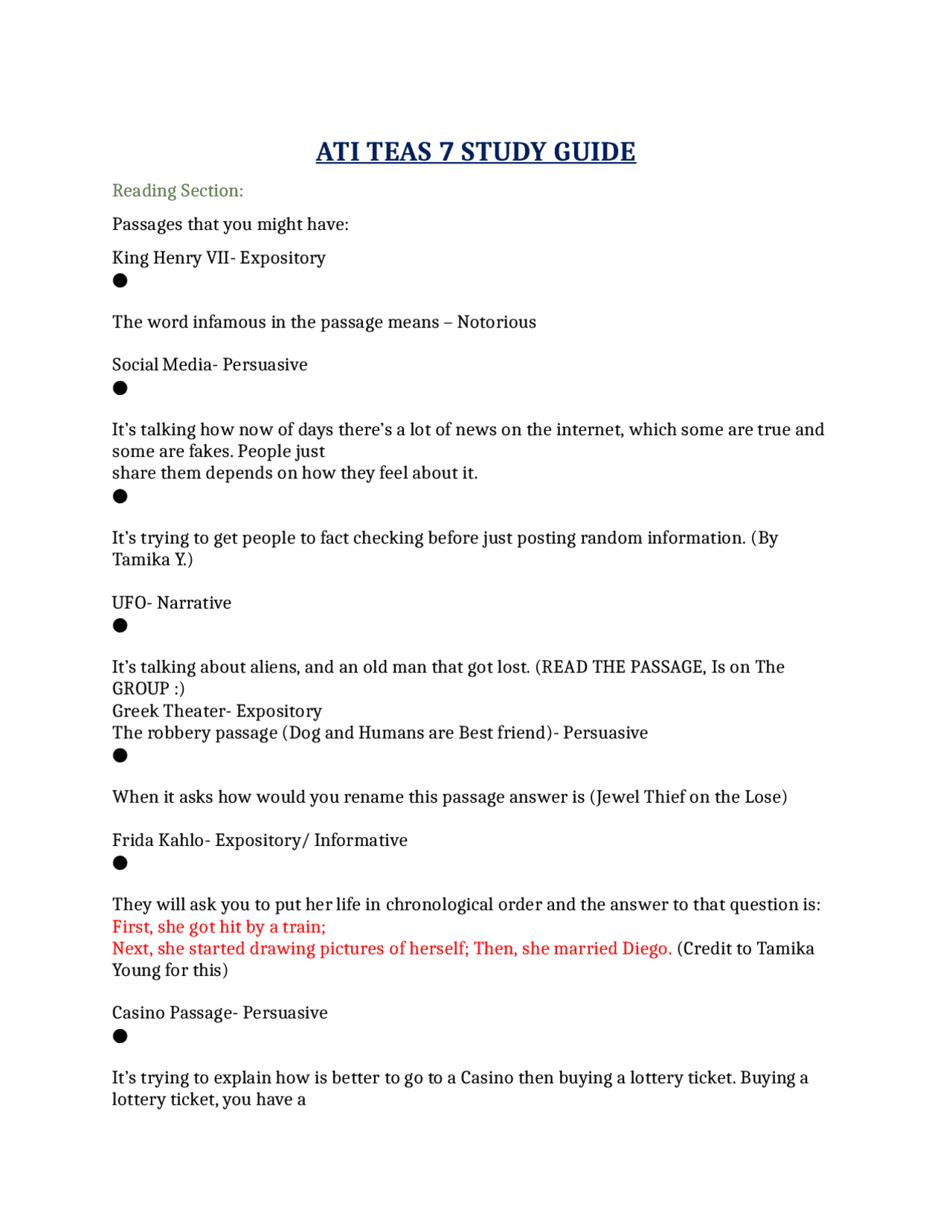 Ati Teas 7 Reading Study Guide Exams Nursing Docsity Ati Teas 7 Reading Study Guide Exams Nursing Docsity