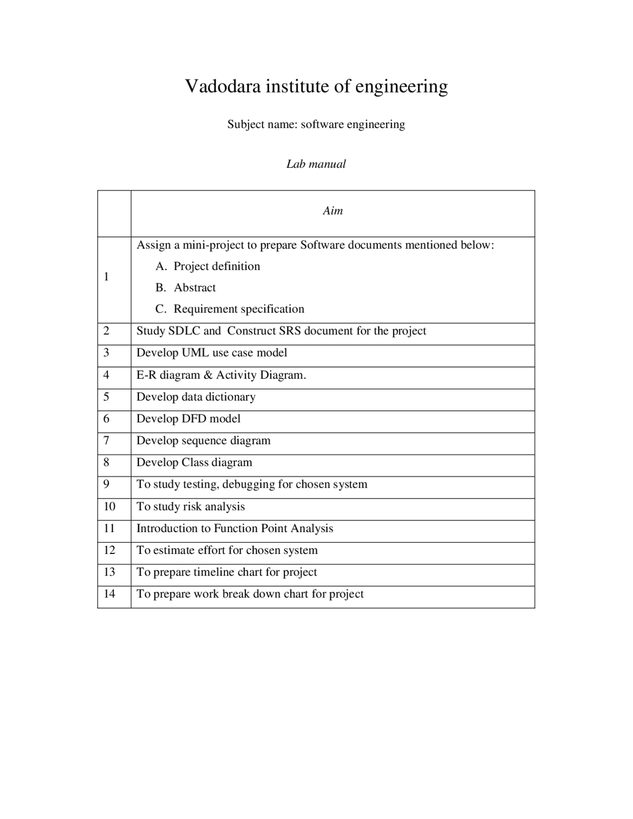 software engineering lab manual: project problem... Project of software engineering | Study Guides, Projects, Research ...