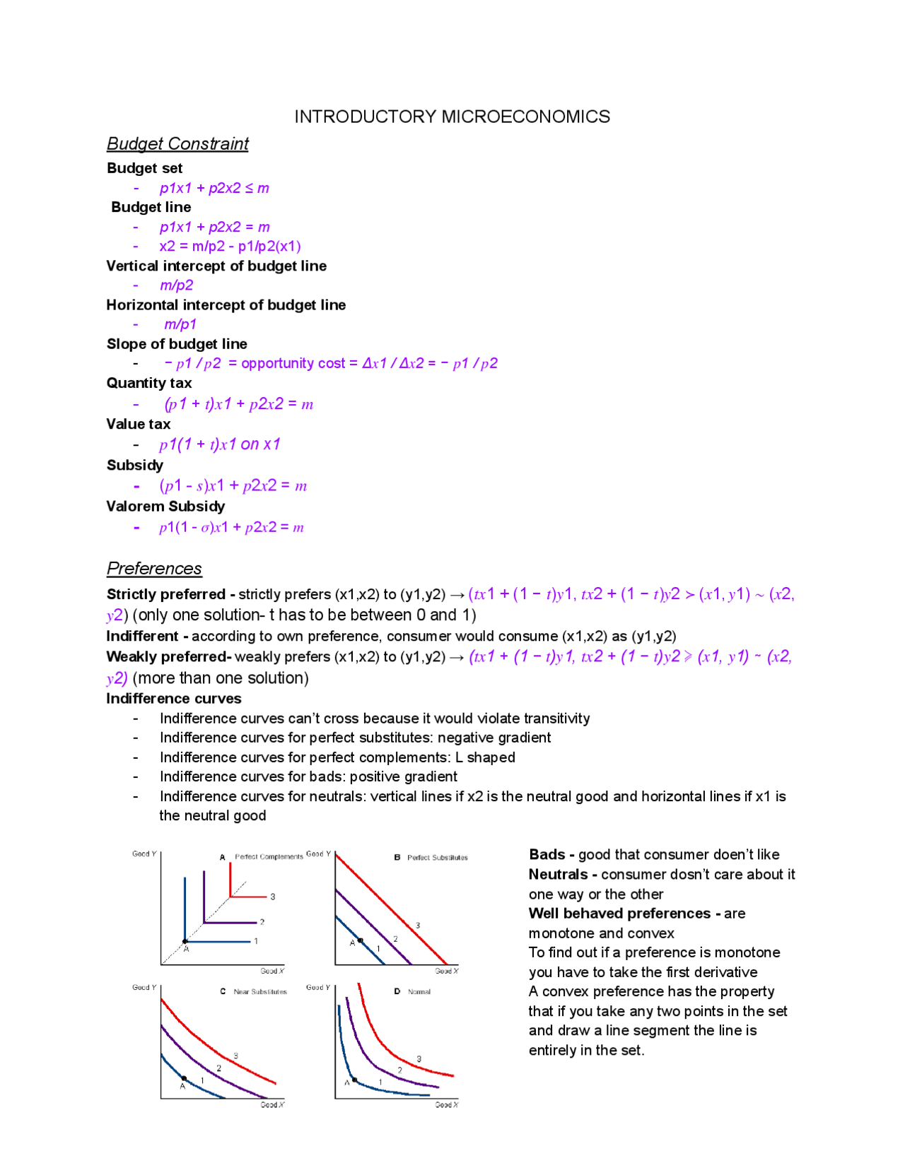 Basic Microeconomics Math Microeconomics everything you NEED to know | Appunti di Microeconomia ...