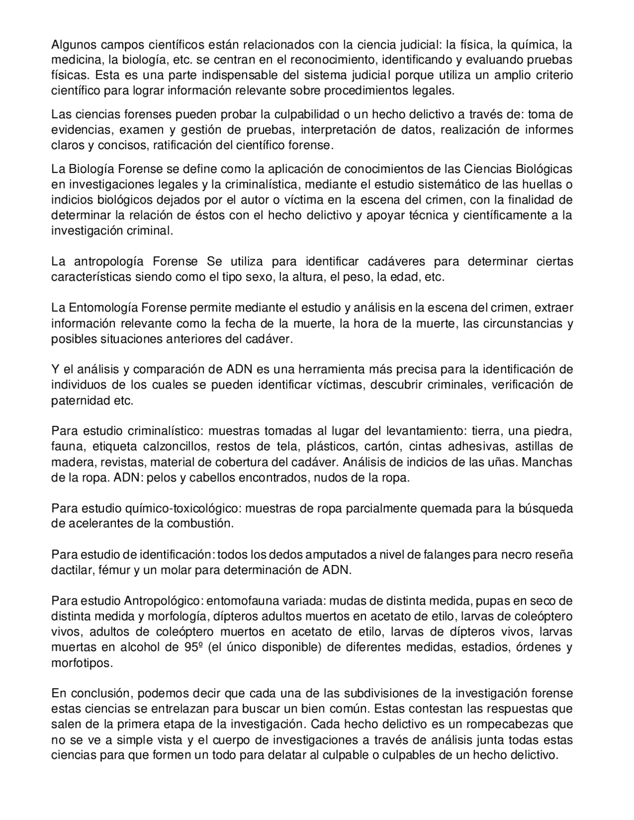 Ensayo Ciencias Forenses Resúmenes de Derecho Civil Docsity