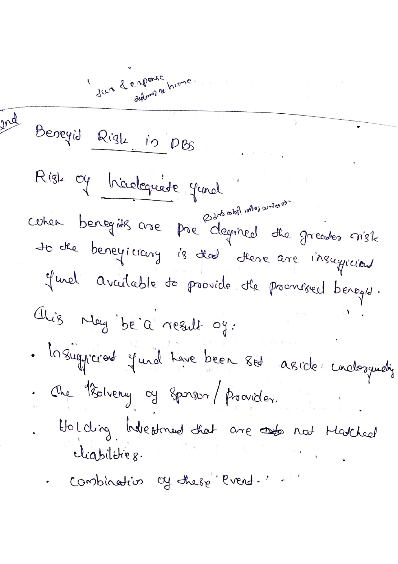 Types of insurance risk | Lecture notes Insurance Economics | Docsity