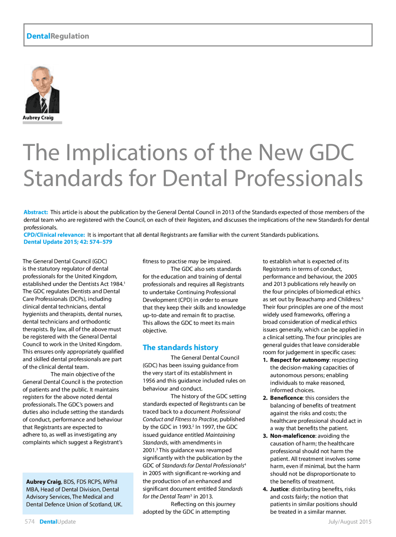 Gdc Principles Notes The Implications of the New GDC Standards for Dental ... | Study notes ...