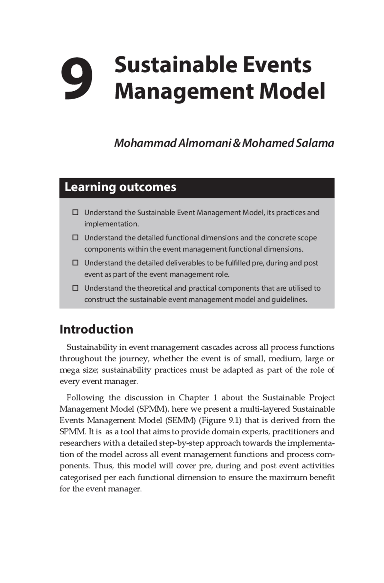 9 Sustainable Events Management Model | Lecture notes Project ...