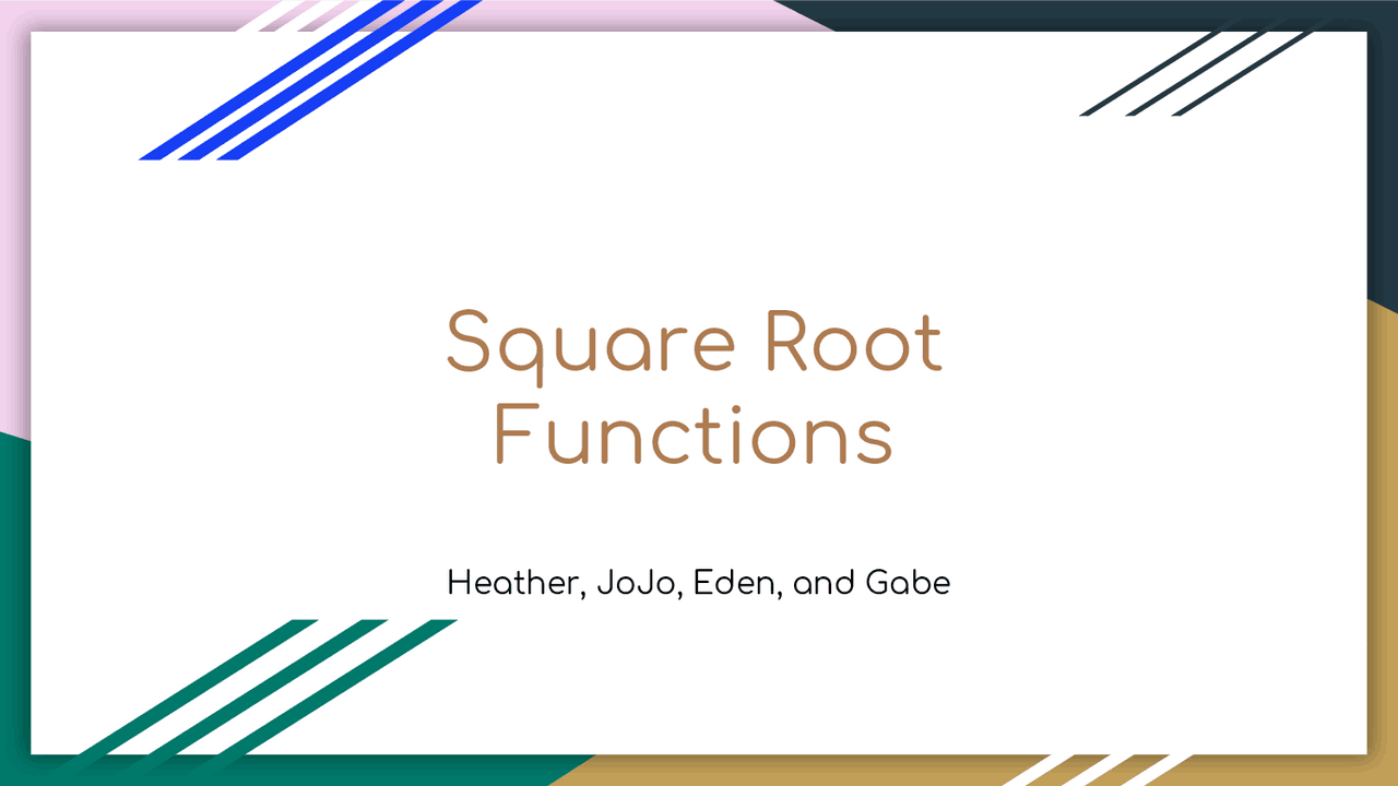 Abstract Math Square Root Square Root Functions | Study notes Abstract Algebra | Docsity