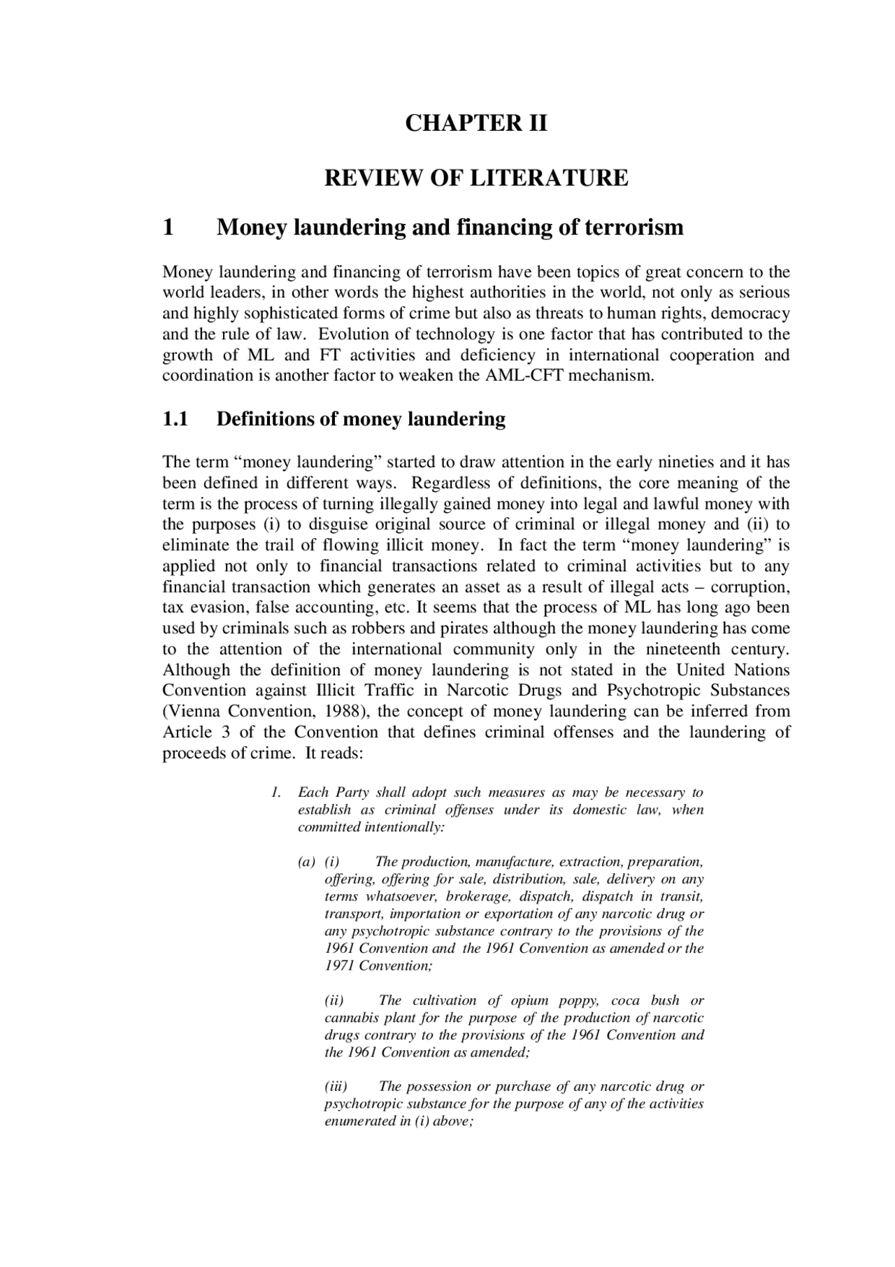 CHAPTER II REVIEW OF LITERATURE 1 Money laundering ... | Lecture notes ...