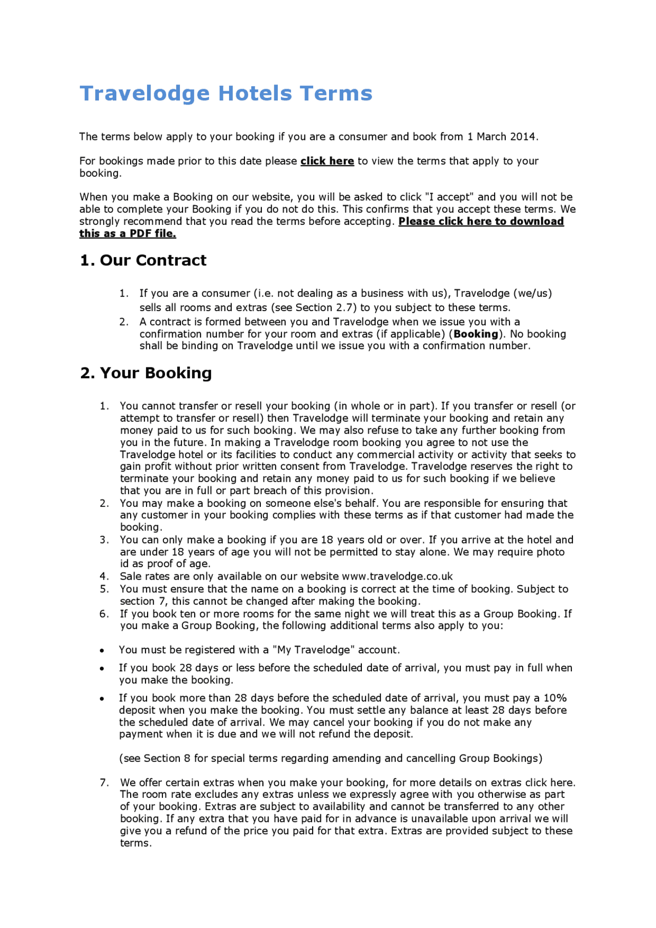 Travelodge Hotels Terms Slides Law Docsity