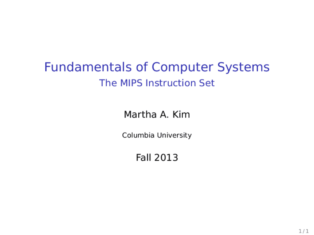 Fundamentals of Computer Systems | Study notes Architecture | Docsity