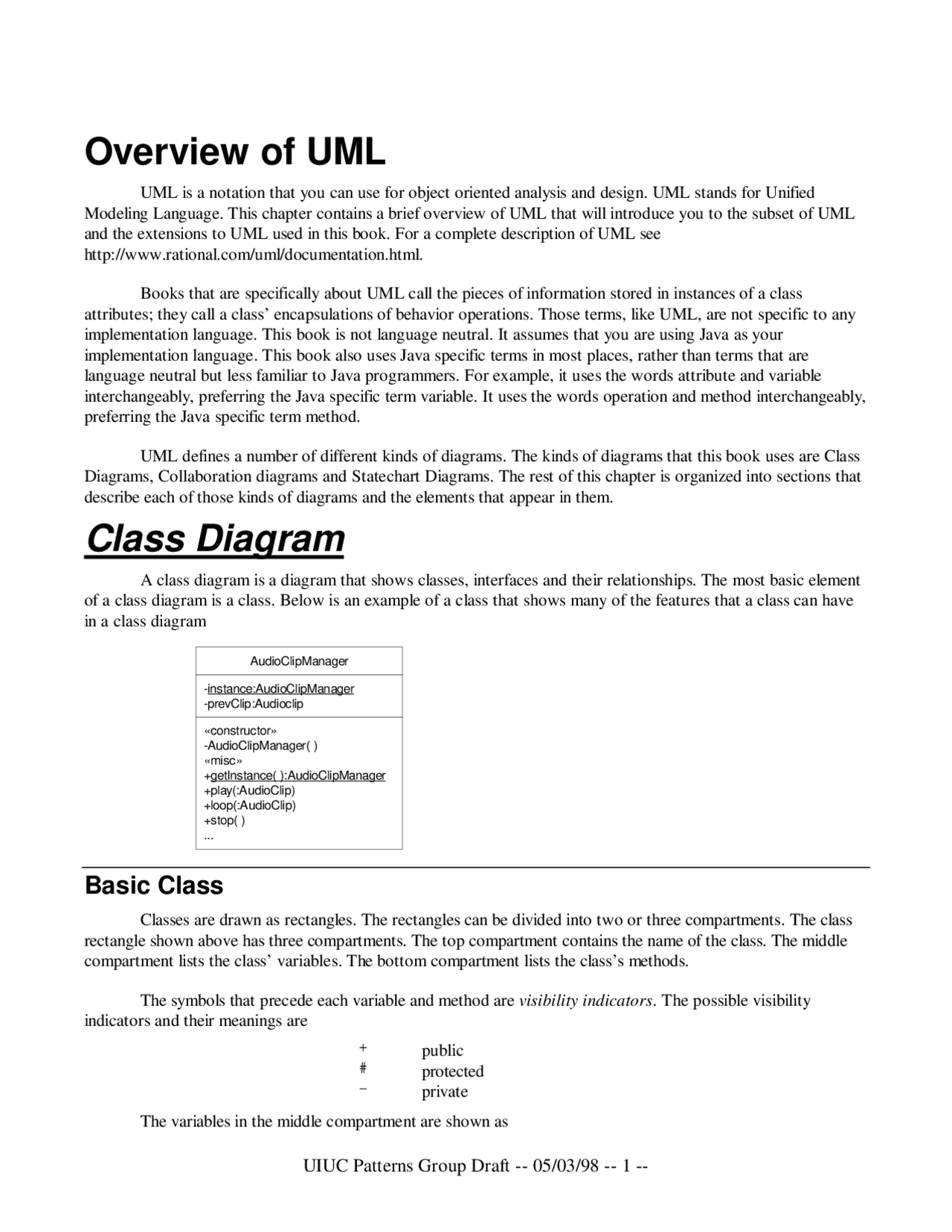 Uml Diagrams Notes.pdf Overview of UML Class Diagram | Study notes Object Oriented Analysis ...