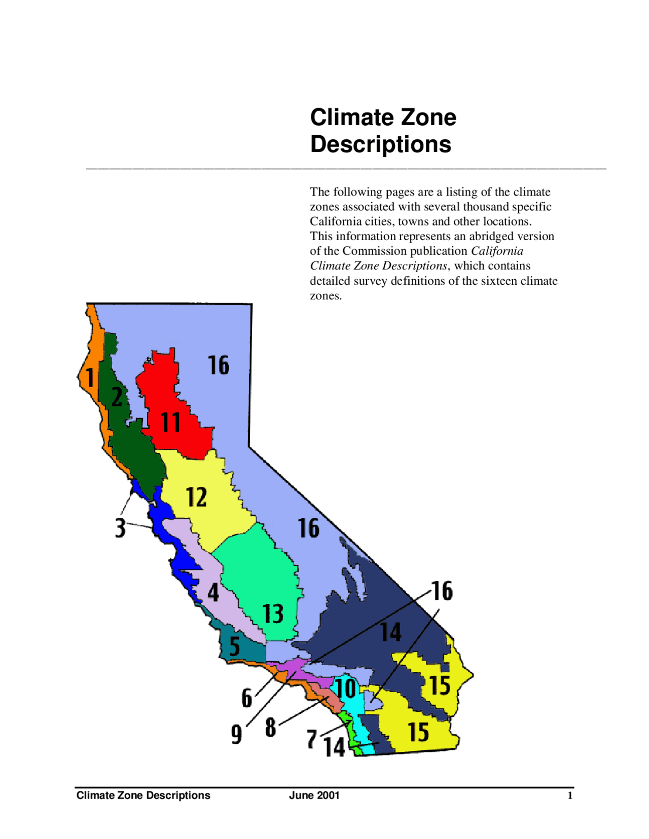 Climate Zone Descriptions Lectures Espagnol Docsity
