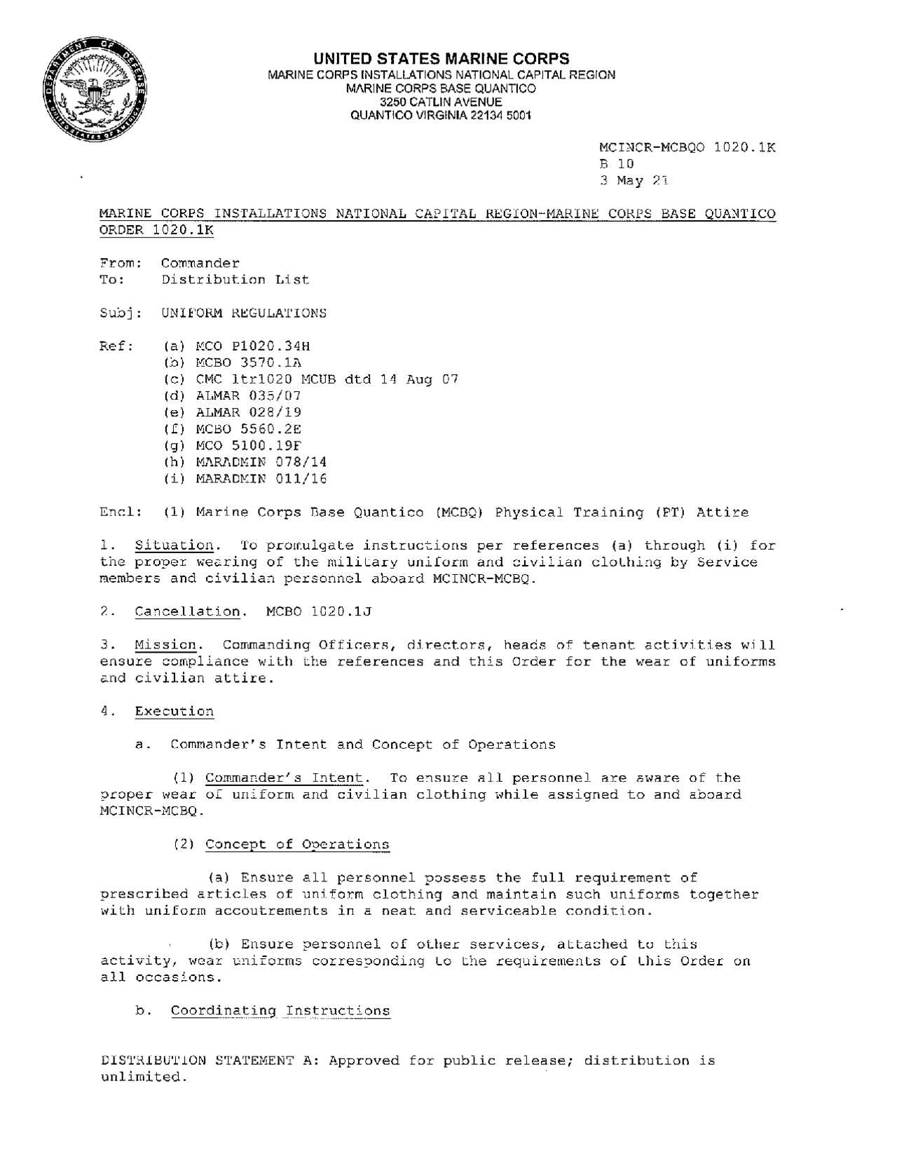 UNITED STATES MARINE CORPS | Summaries Business | Docsity