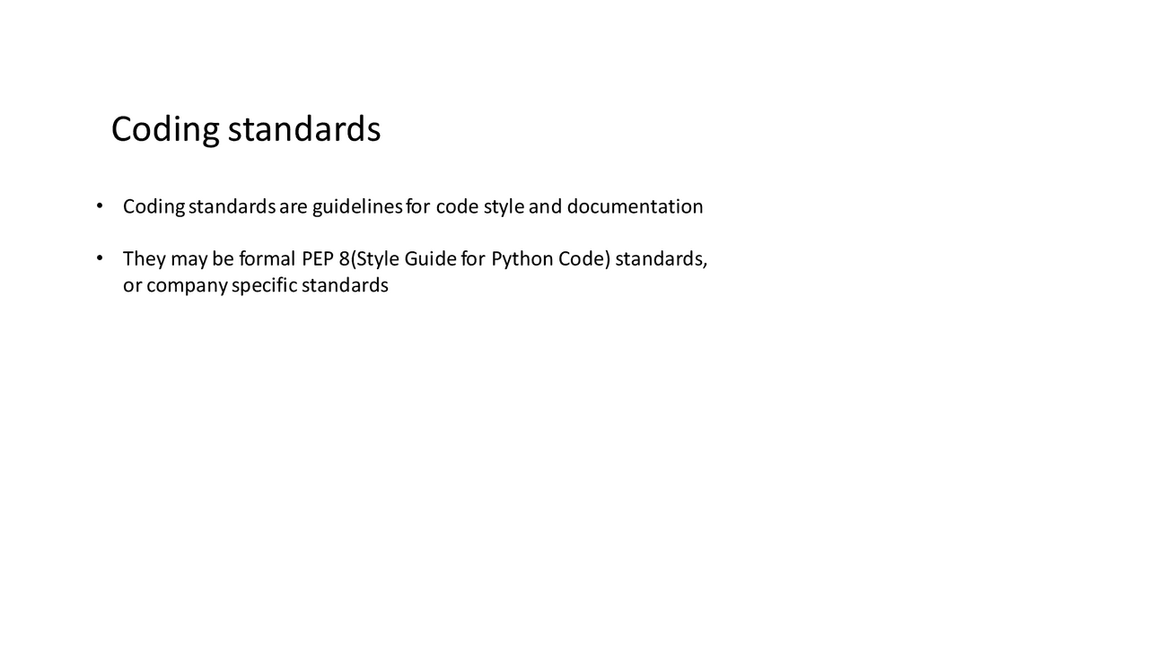 Coding standards | Summaries Advanced Computer Programming | Docsity