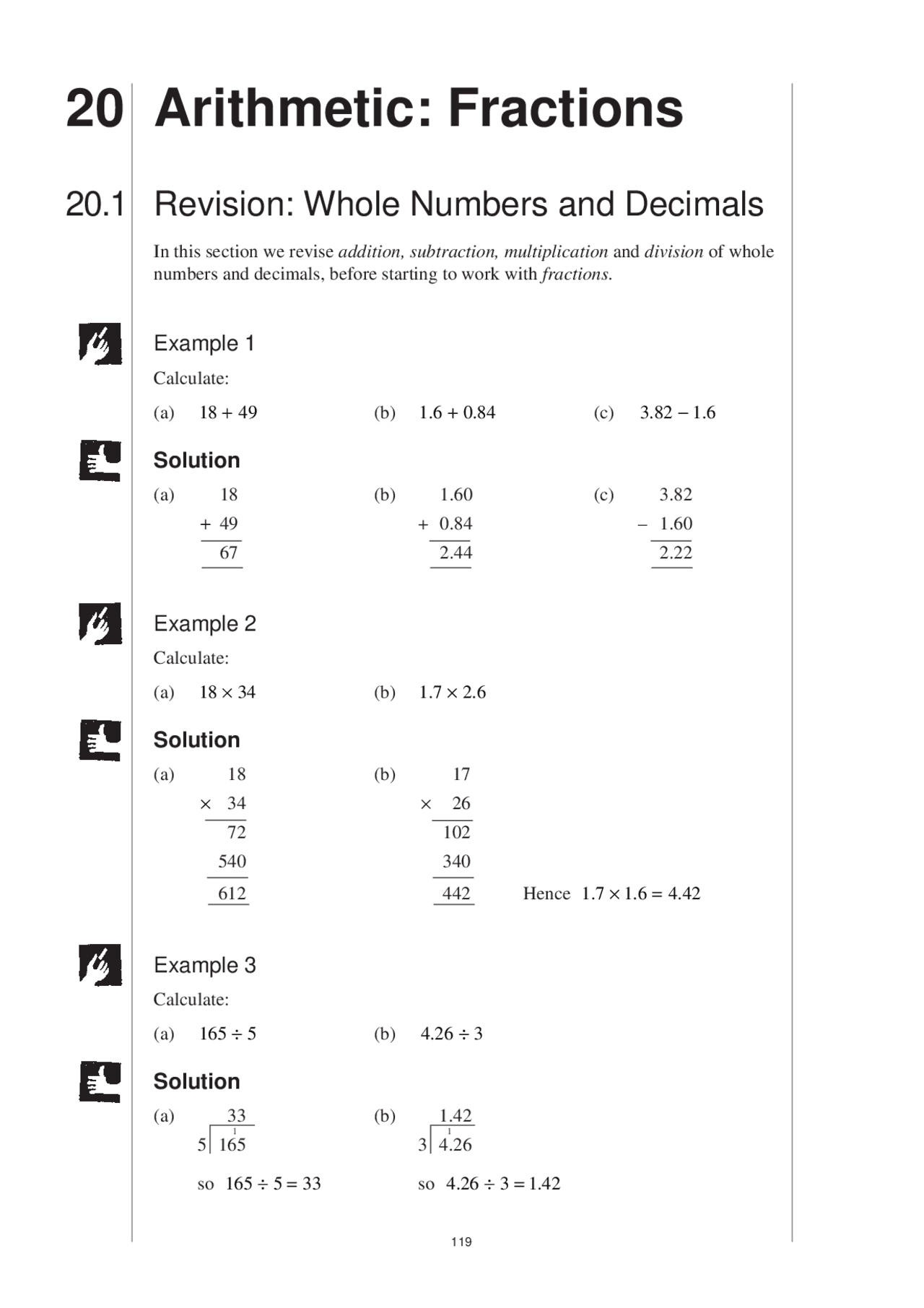 Fraction Study Note 20 Arithmetic: Fractions | Study notes Calculus | Docsity
