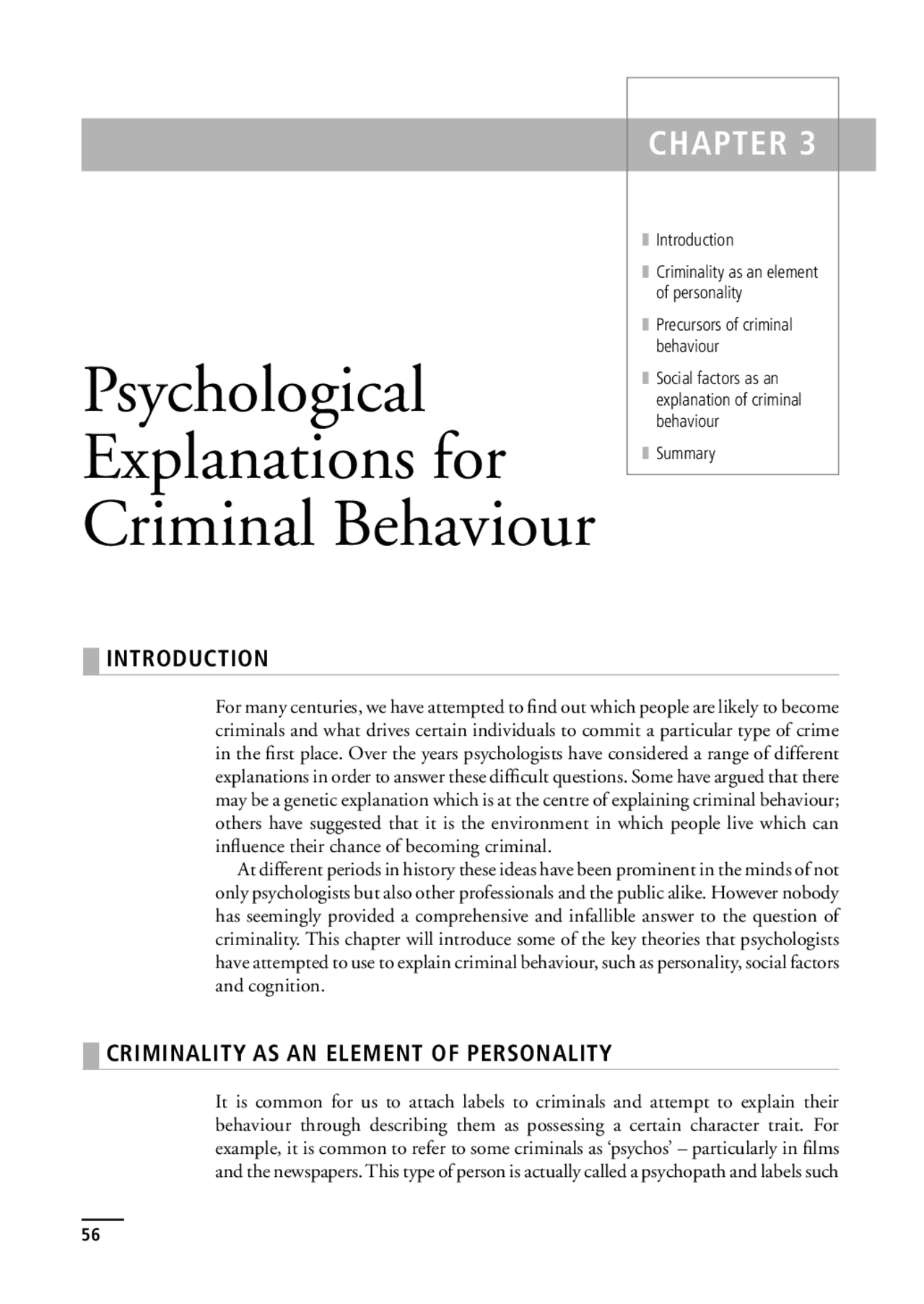 Criminal Behavior Notes Psychological Explanations for Criminal Behaviour | Study Guides ...