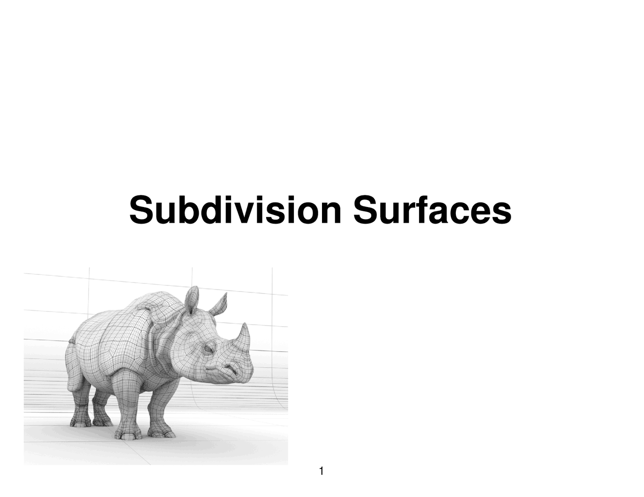 Subdivision Surfaces | Study notes Geometry | Docsity