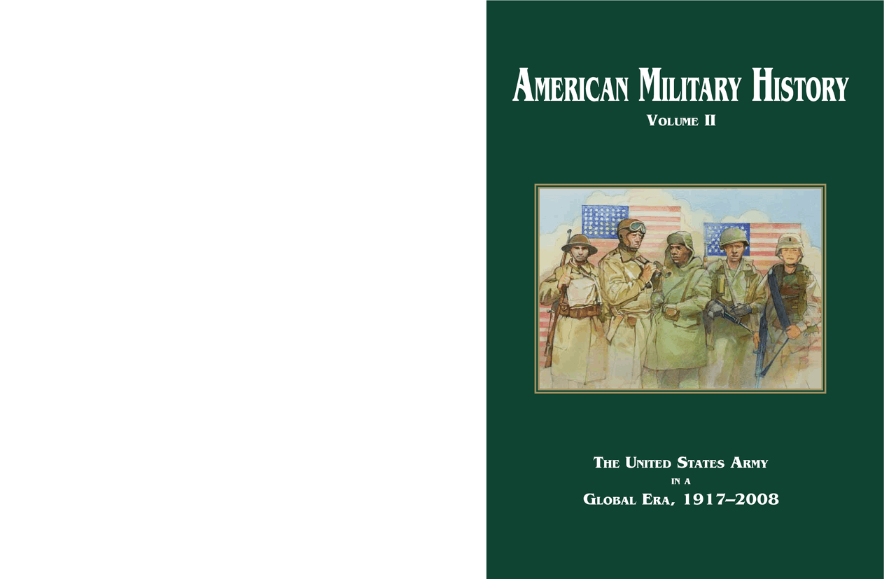 American Military History, Volume II The United States Army