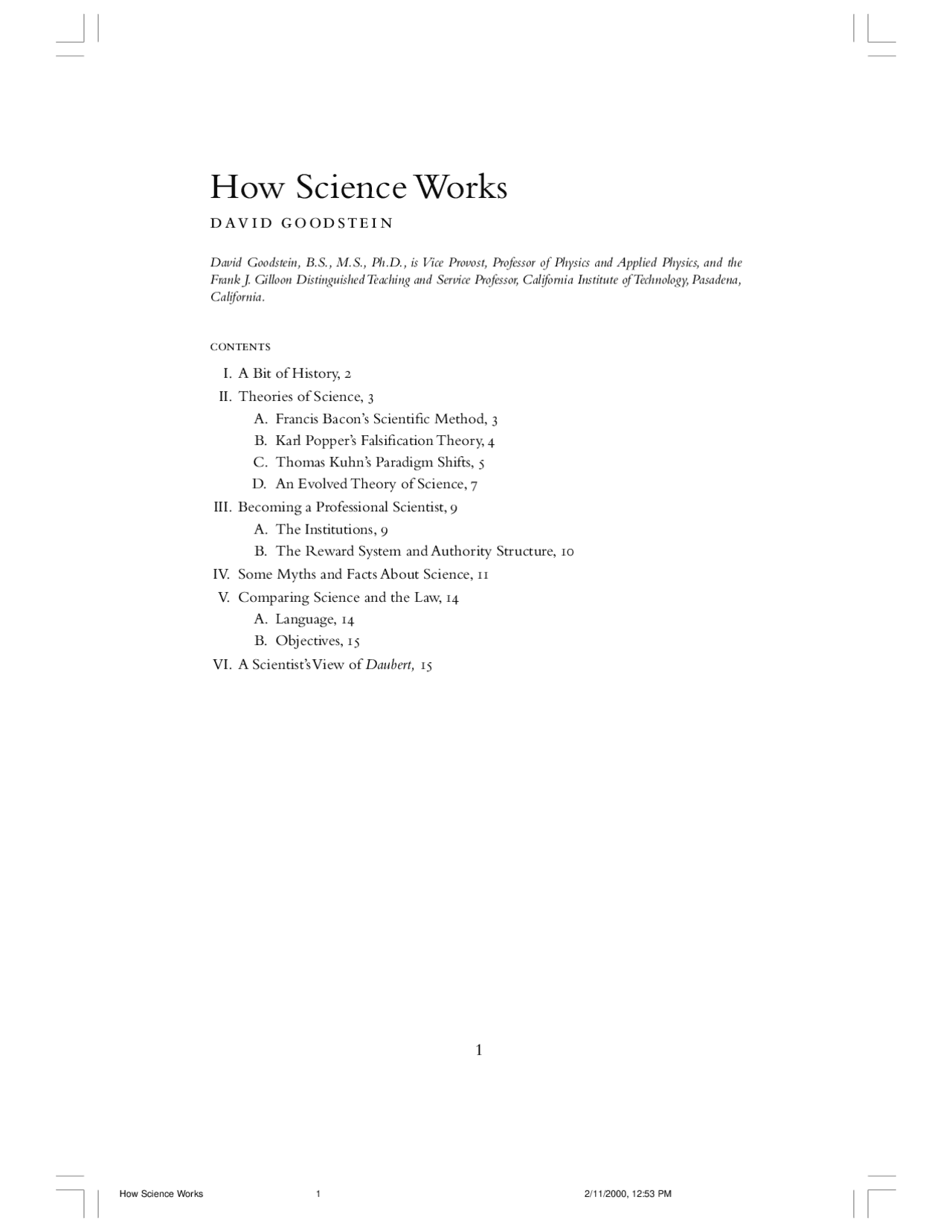 How Science Works | Study notes Law | Docsity