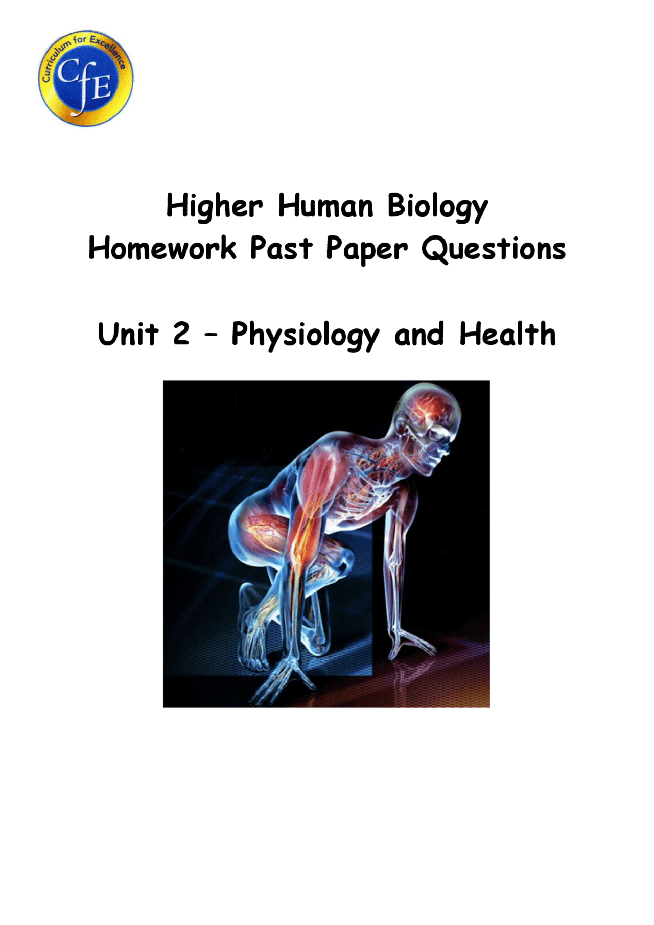 Higher Human Biology Homework Past Paper Questions Unit 2 | Study notes ...