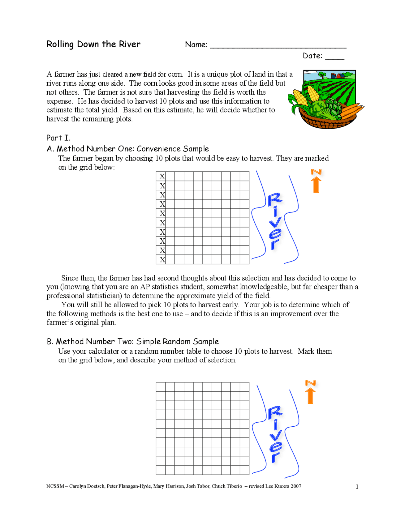 River Riding Math Worksheet Rolling Down the River | Schemes and Mind Maps Statistics | Docsity
