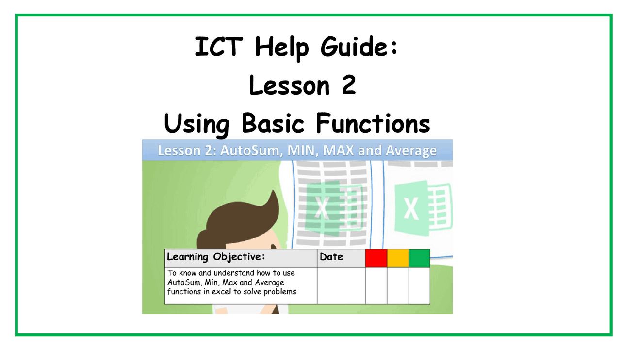 ICT Help Guide: Lesson 2 Using Basic Functions | Slides Computer ...