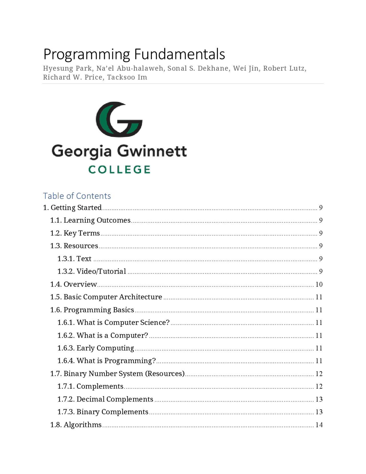 Programming Fundamentals | Exams History | Docsity