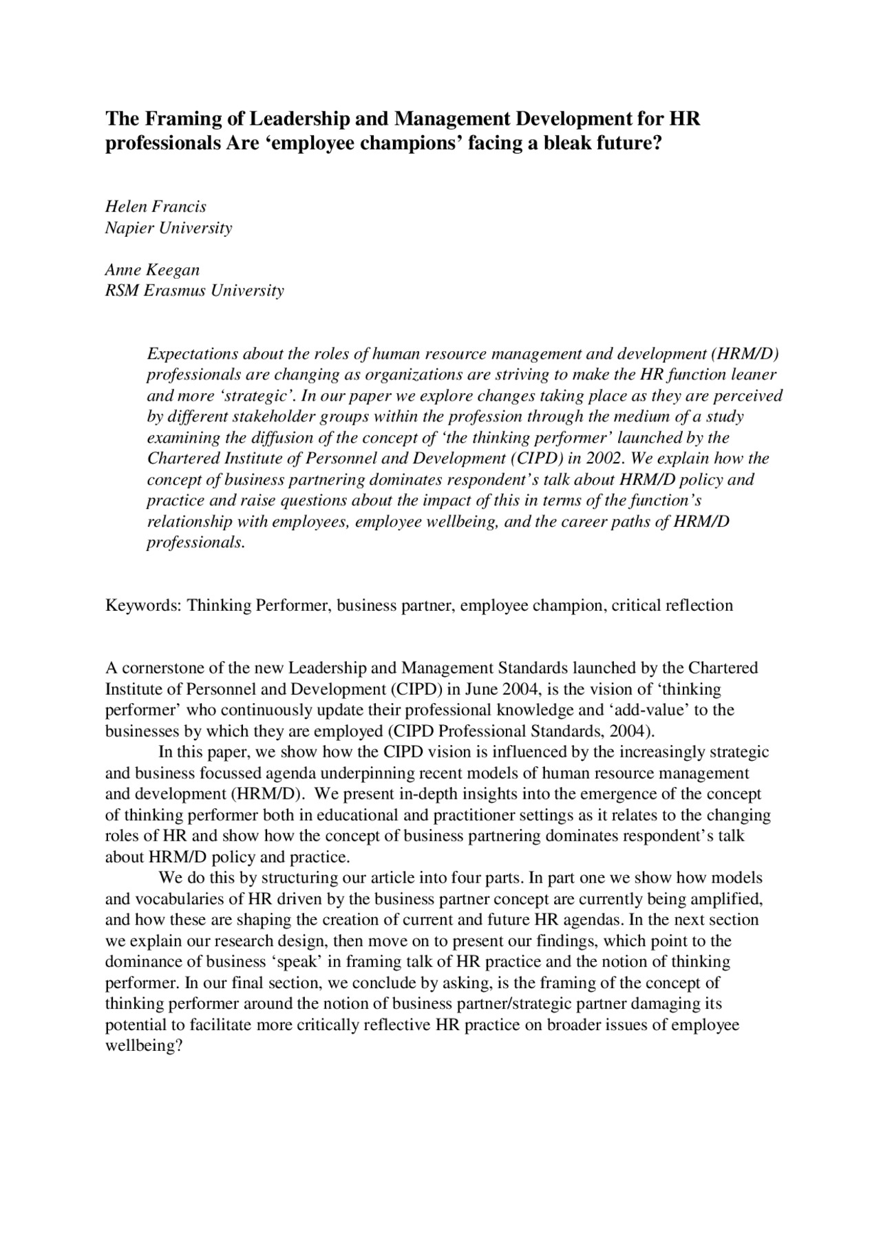 The Framing of Leadership and Management Development Study notes