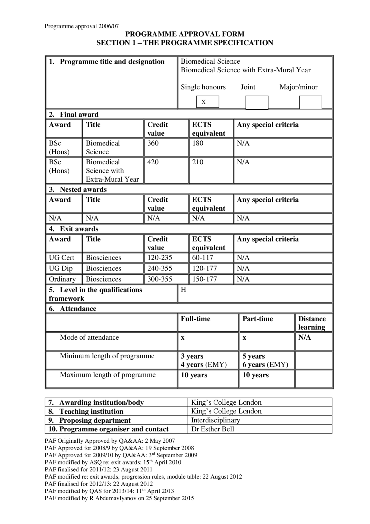 Biomedical Science and Biomedical Science with Extra-Mural ... | Study ...