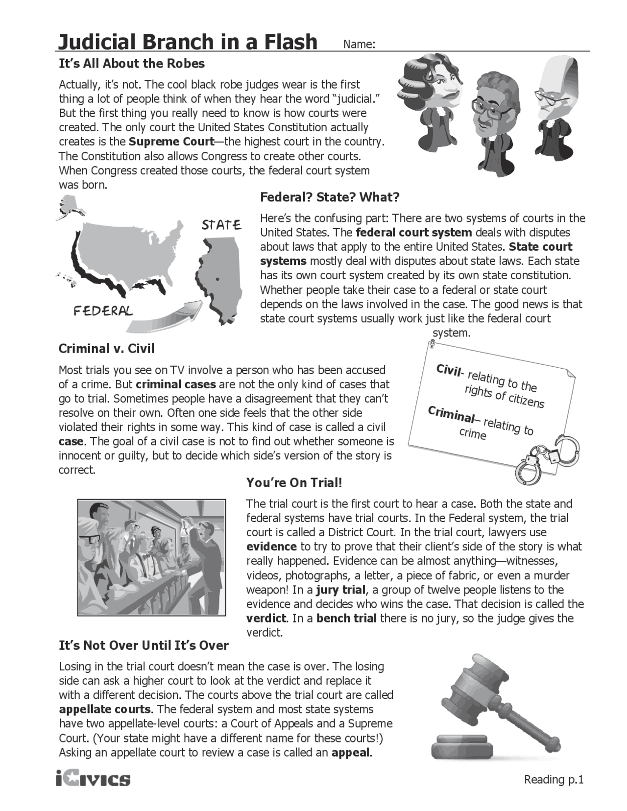 Judicial Branch In A Flash