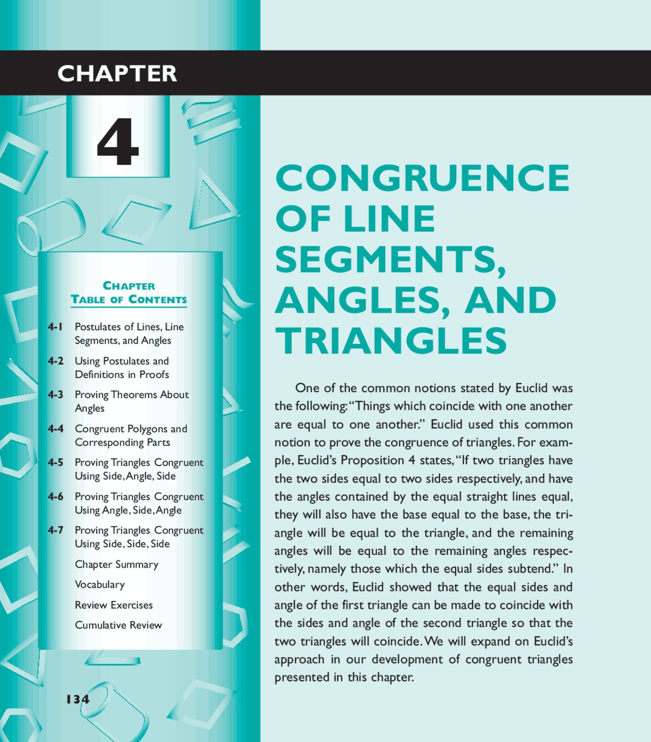 Chapter 4 Congruence of Line Segments, Angles, and Triangles | Study ...