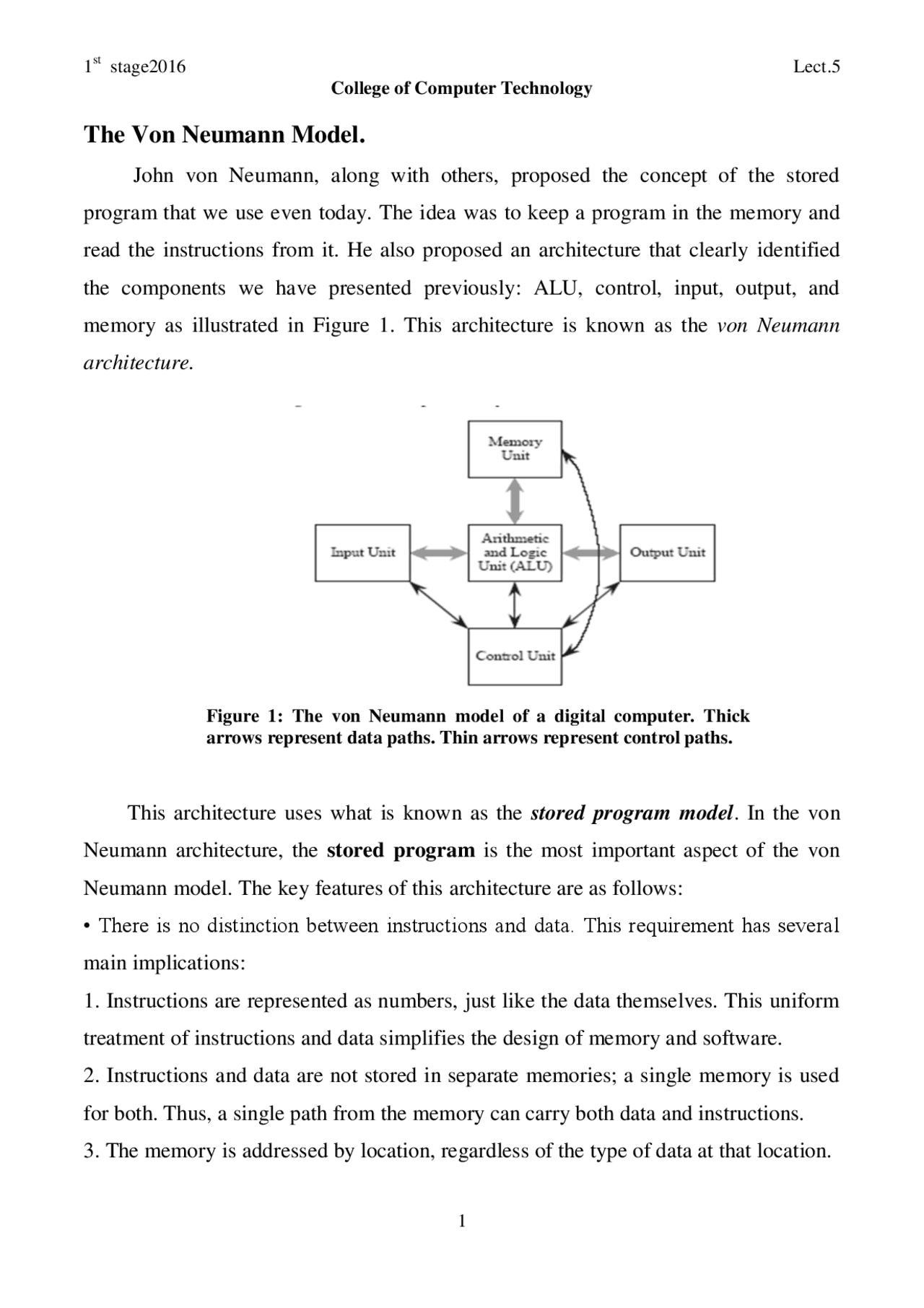 The Von Neumann Architecture: Stored Program Model and Its Implications ...