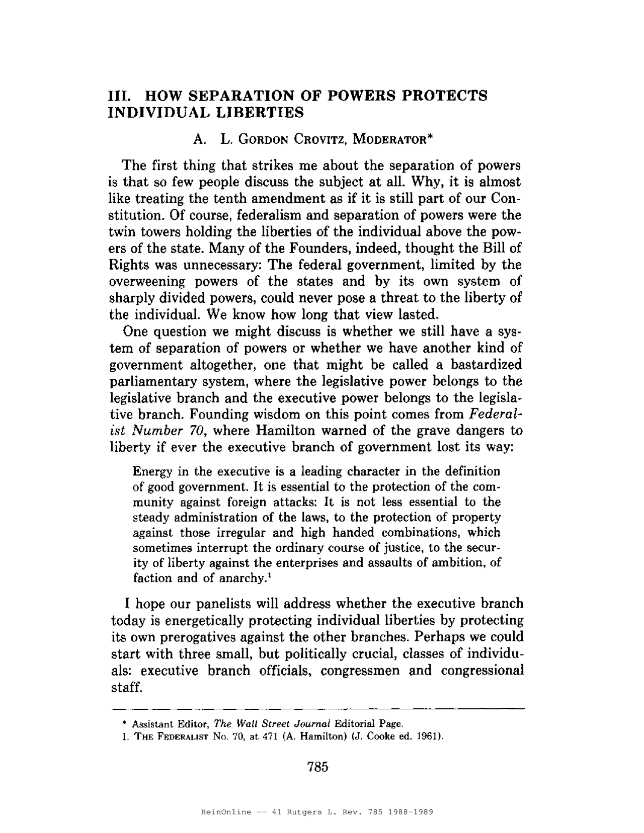 How Separation of Powers Protects Individual Liberties | Lecture notes ...