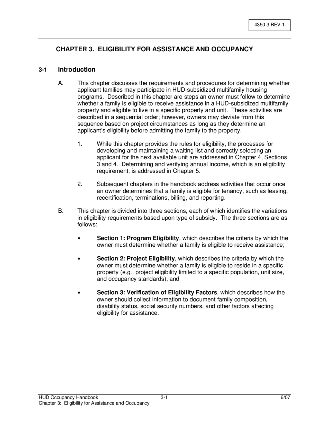 Chapter 3: Eligibility for Assistance and Occupancy | Lecture notes ...